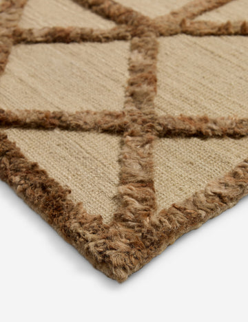 Clairmont Hand-Woven Jute Rug Swatch by Jake Arnold, Natural and Ivory