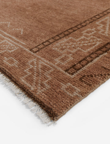 Velasquez Hand-Knotted Wool Rug Swatch, Rust