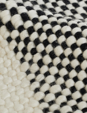 Joelle Handwoven Wool Rug Swatch, Black