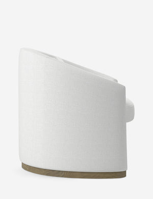 Side profile of the Macallister shelf seat accent chair