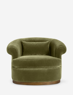 Rochester velvet barrel back swivel chair