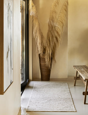 Taos Handwoven Wool Rug Swatch, Neutral