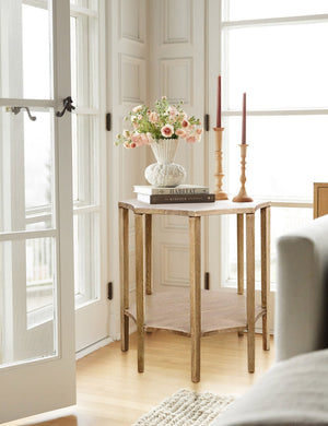 Ivone Side Table : Washed Walnut