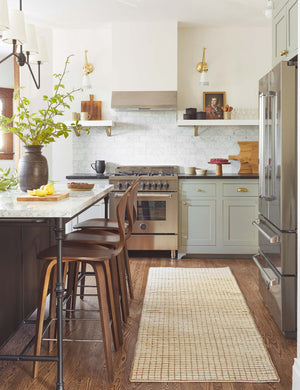 Uma Hand-Knotted Wool Rug Swatch, Taupe and Natural