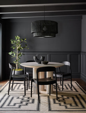 Sayan black jute-wrapped pendant light