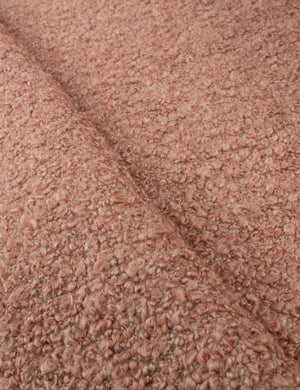 The Blush Boucle fabric on the Bailee ottoman