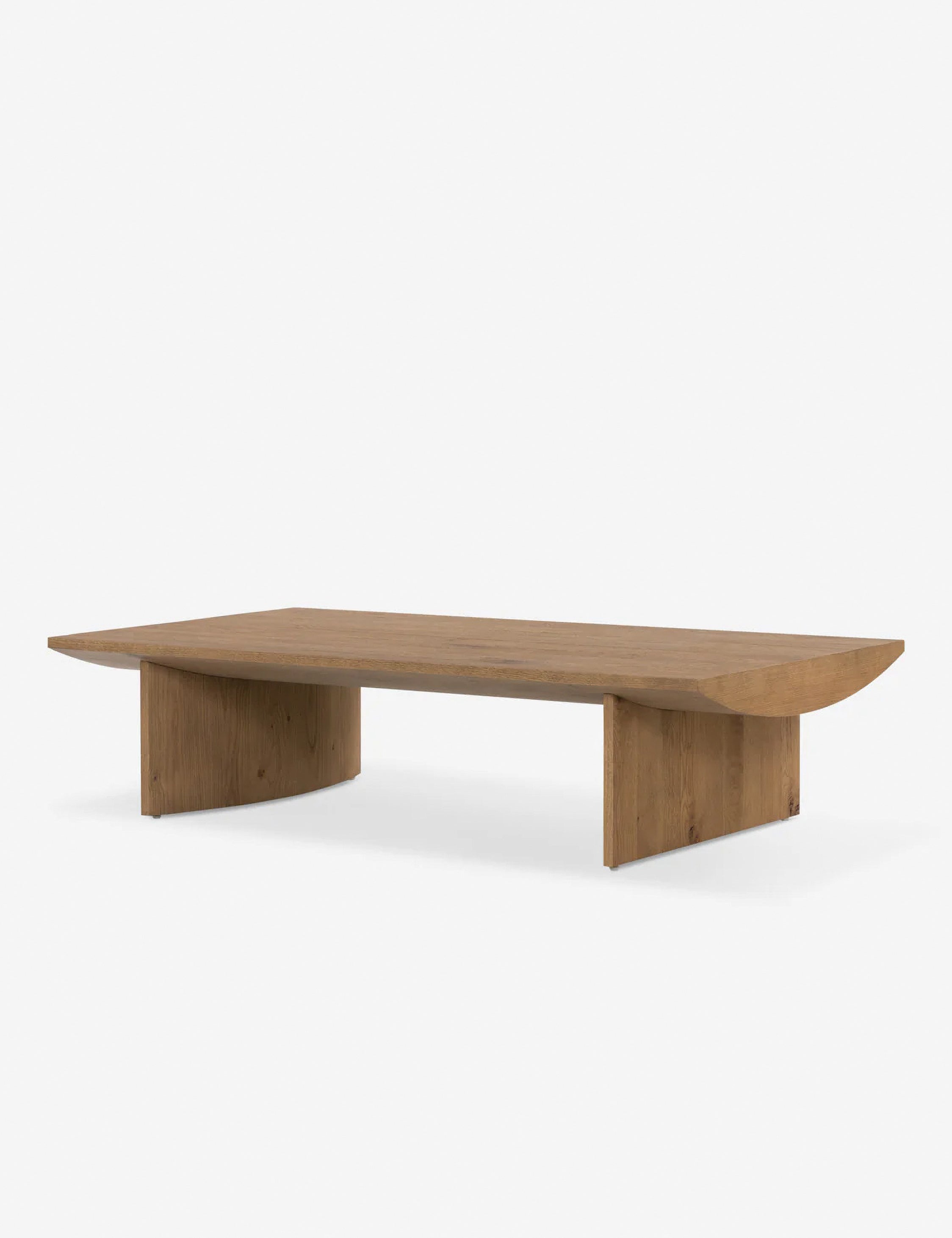 #color::natural | Remwald sculptural oak wood coffee table.