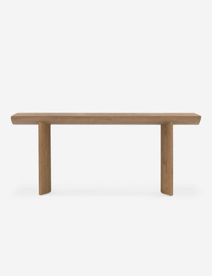 Remwald sculptural oak wood console table.