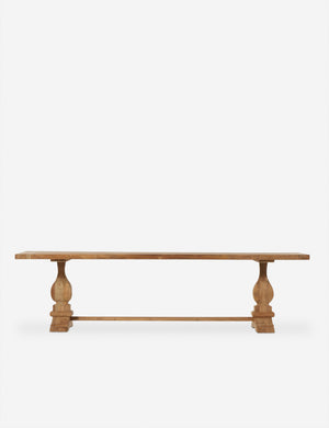 Head on view of the Oveido reclaimed teak outdoor dining table.