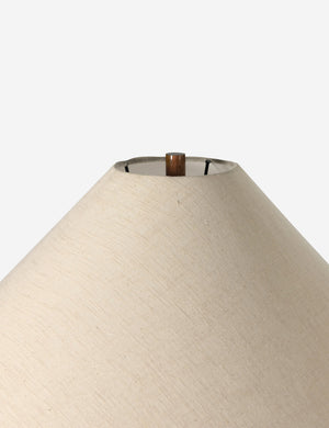 Shade of the Sevigne modern burnt brass columnar floor lamp.