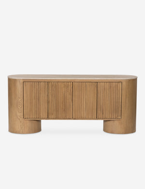 Cagney sculptural vertical reeding media console.