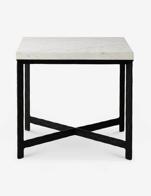 Breslin square marble top side table.