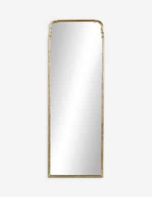 Coudray serpentine gold leaf frame floor mirror