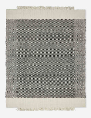 Joelle Handwoven Wool Rug Swatch, Black