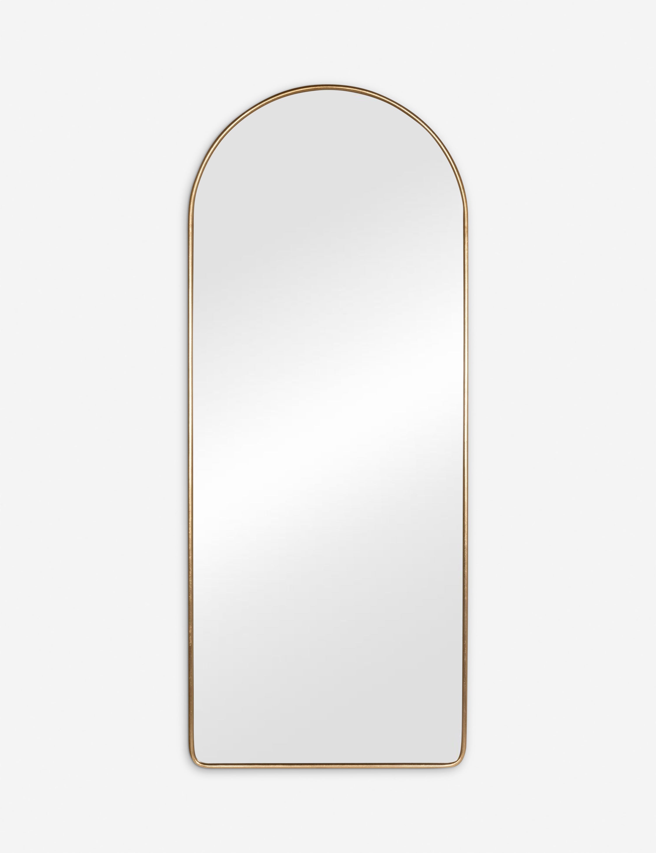 #color::gold | Shashenka gold arched floor mirror