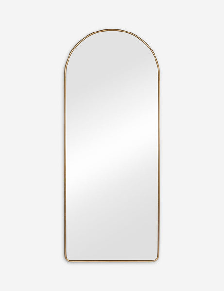 #color::gold | Shashenka gold arched floor mirror