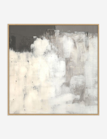 #size::26--x-26-- #size::32--x-32-- #size::38--x-38-- #size::42--x-42-- #size::49--x-49-- #frame-option::framed #color::natural | Rina abstract netural gray toned Wall Art with a brushstroke texture