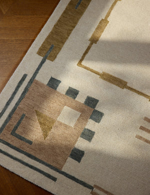 Danzi Hand-Tufted Wool Rug Swatch, Ochre and Blush