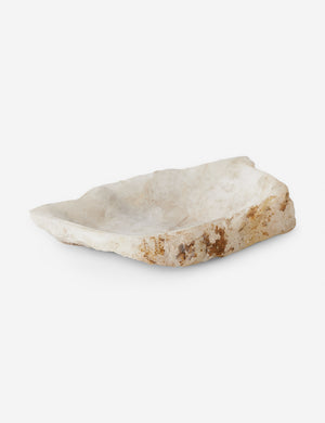 Orta chiseled quartz catchall tray