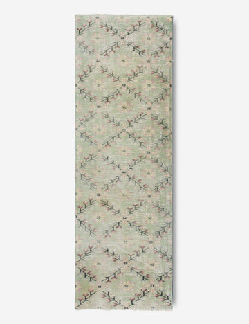 Vintage Turkish Hand-Knotted Wool Runner Rug No. 230, 2'4" x 7'1"