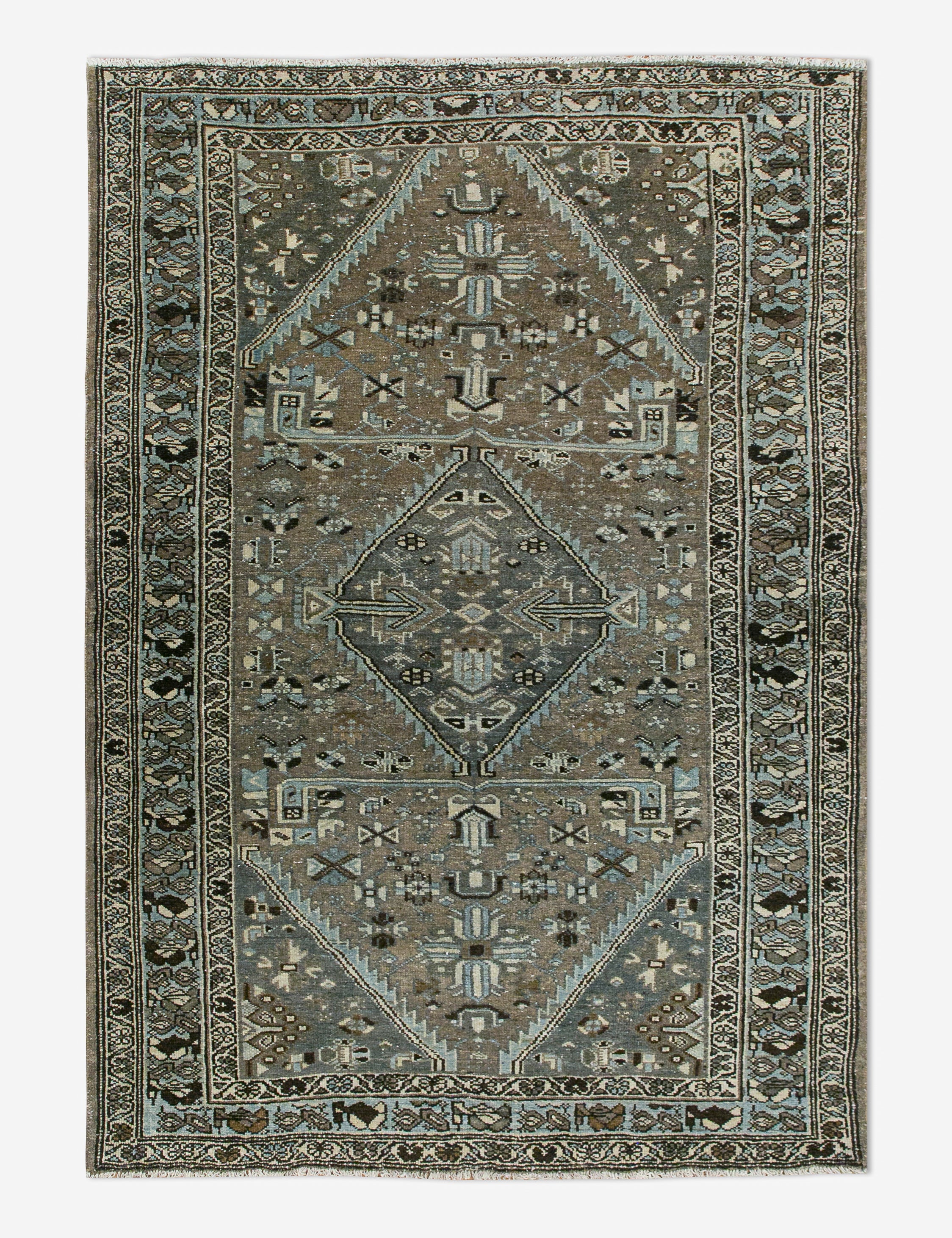 Vintage Turkish Hand-Knotted Wool Rug No. 453, 4'2" x 6'6"