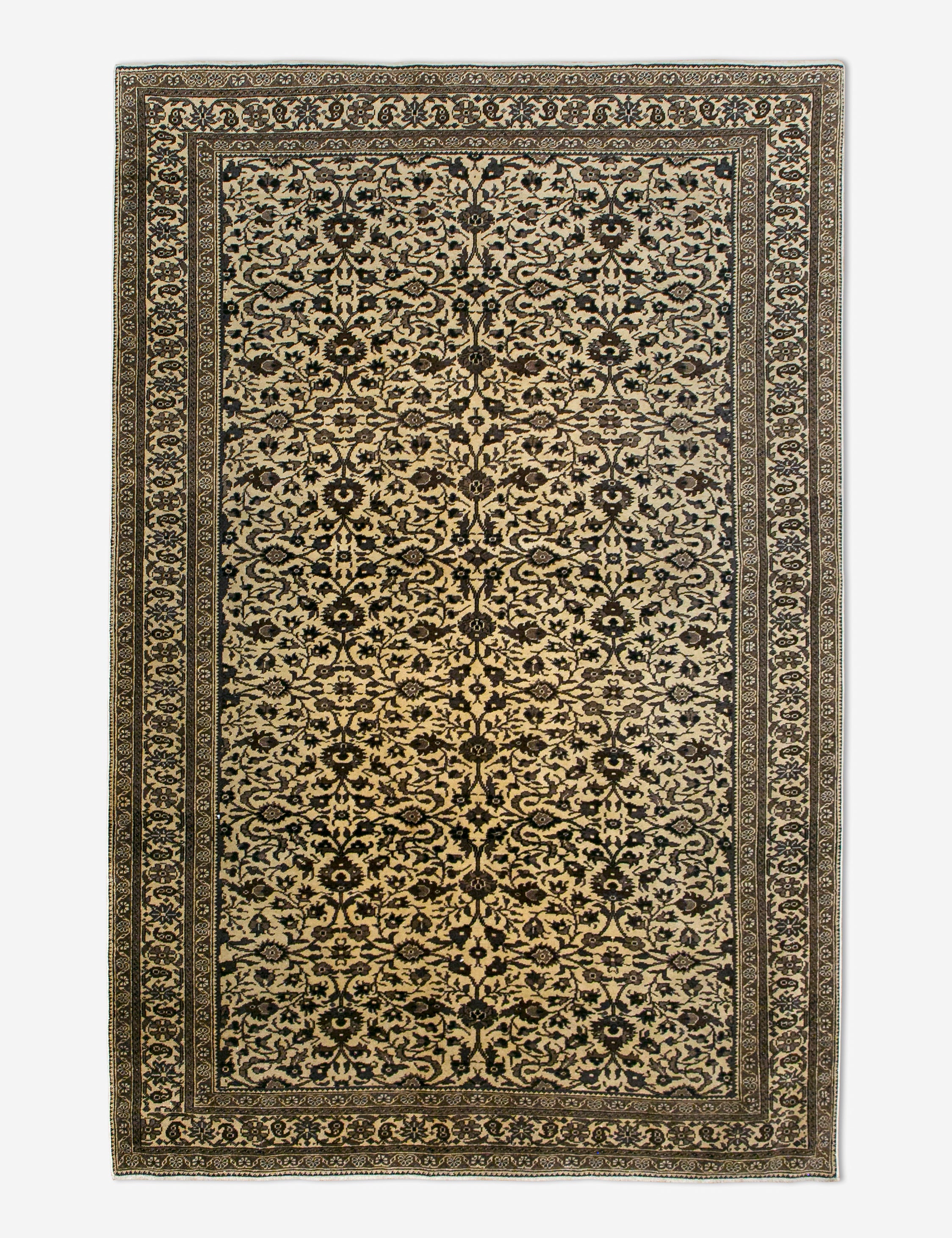 Vintage Turkish Hand-Knotted Wool Rug No. 458, 4'11" x 7'3"