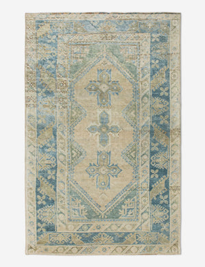 Vintage Turkish Hand-Knotted Wool Rug No. 459, 4'4
