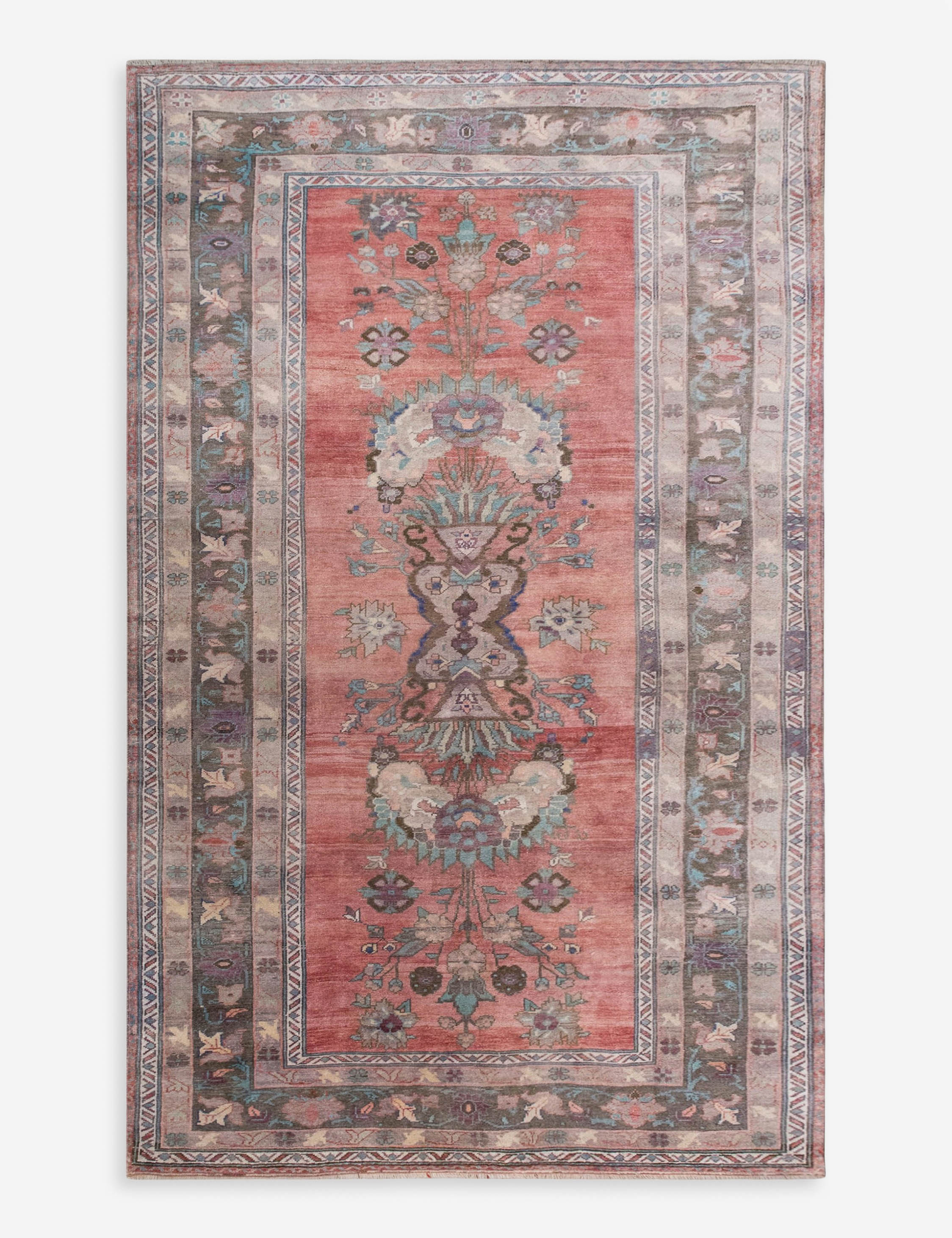 Vintage Turkish Hand-Knotted Wool Rug No. 585, 5'9" x 10'6"
