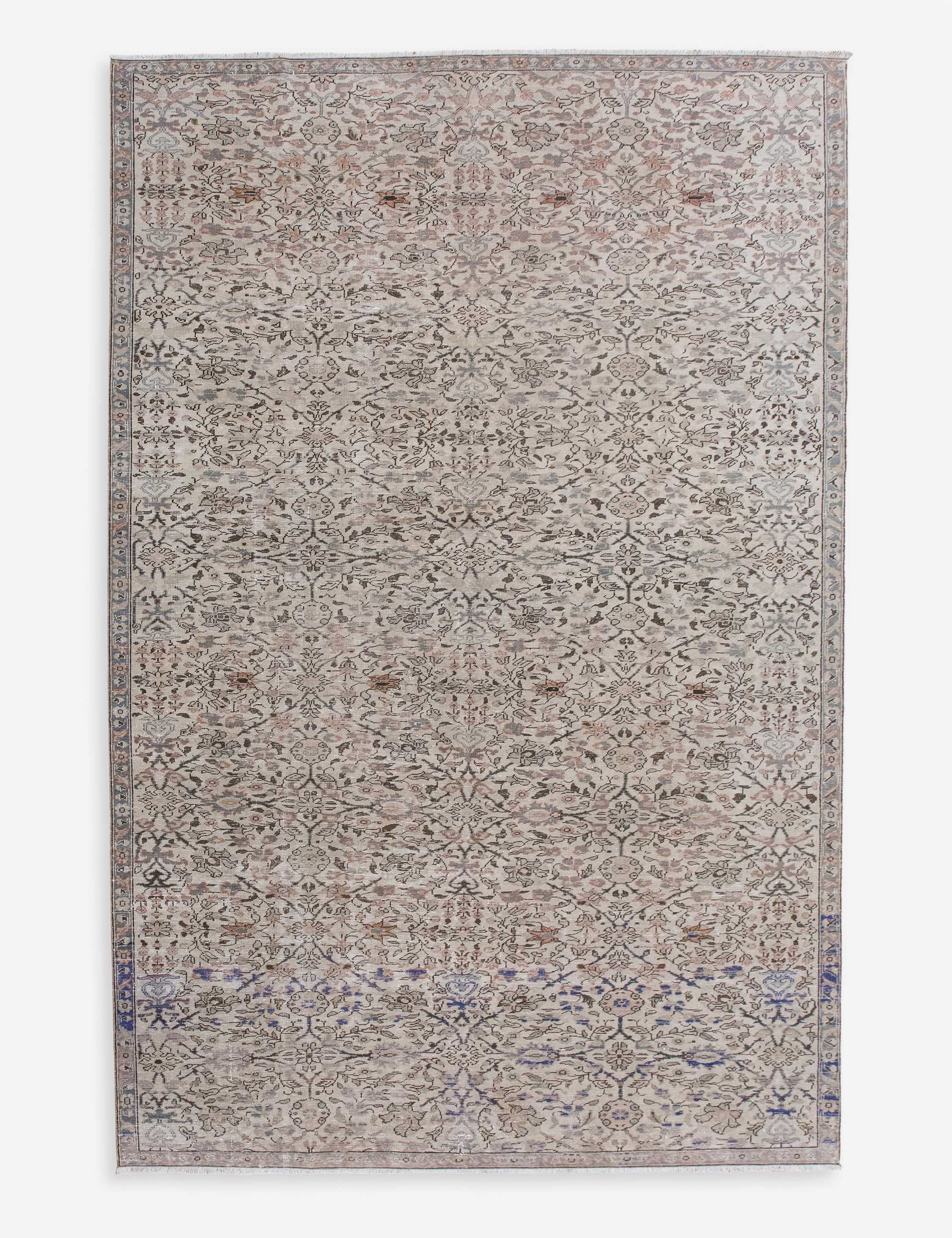 Vintage Turkish Hand-Knotted Wool Rug No. 586, 7'7" x 10'9"