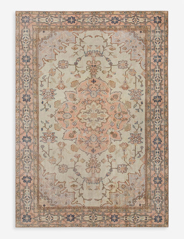 Vintage Turkish Hand-Knotted Wool Rug No. 587, 6'6" x 10'2"