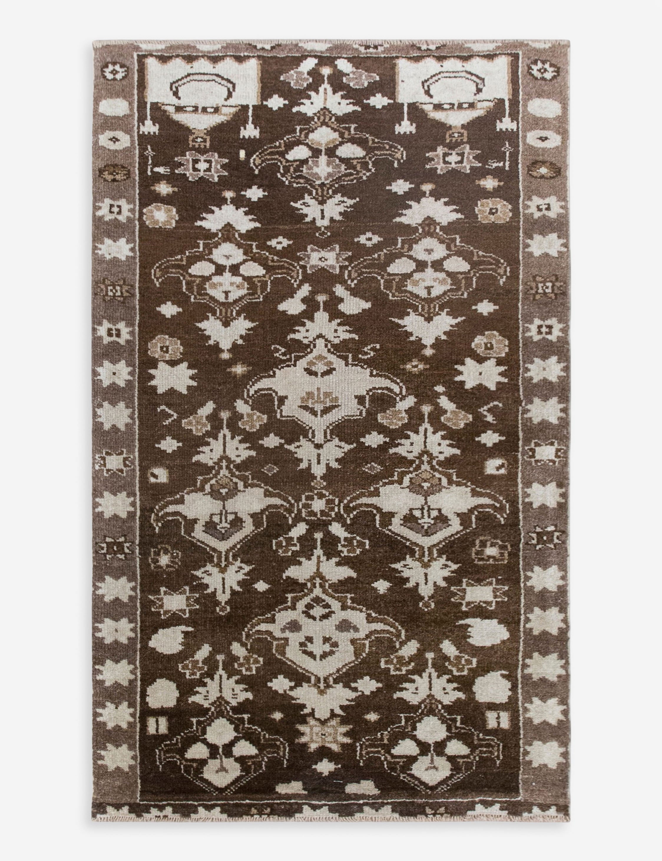 Vintage Turkish Hand-Knotted Wool Rug No. 589, 3'8" x 7'2"