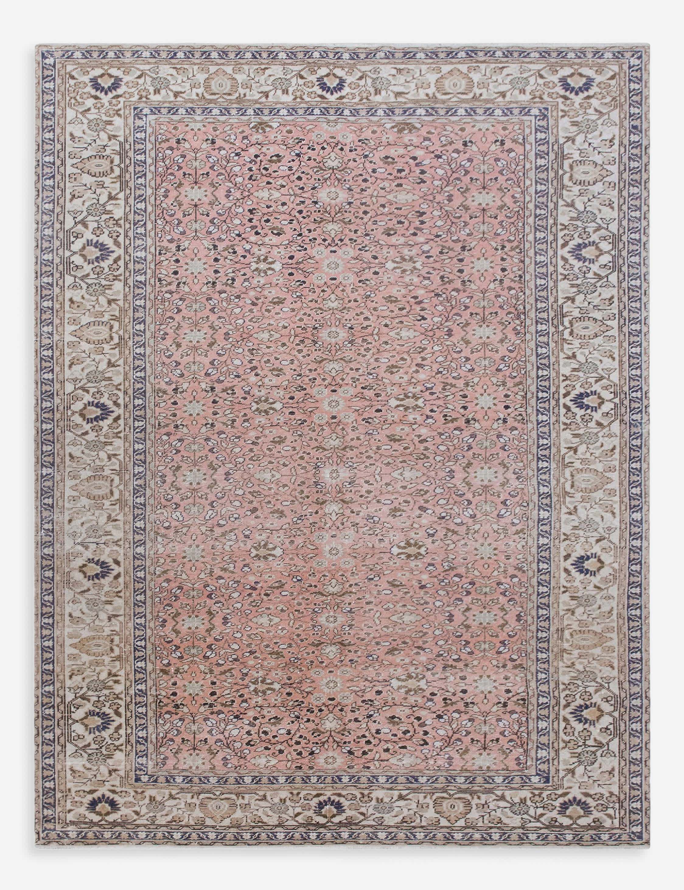 Vintage Turkish Hand-Knotted Wool Rug No. 591, 4'8" x 6'10"