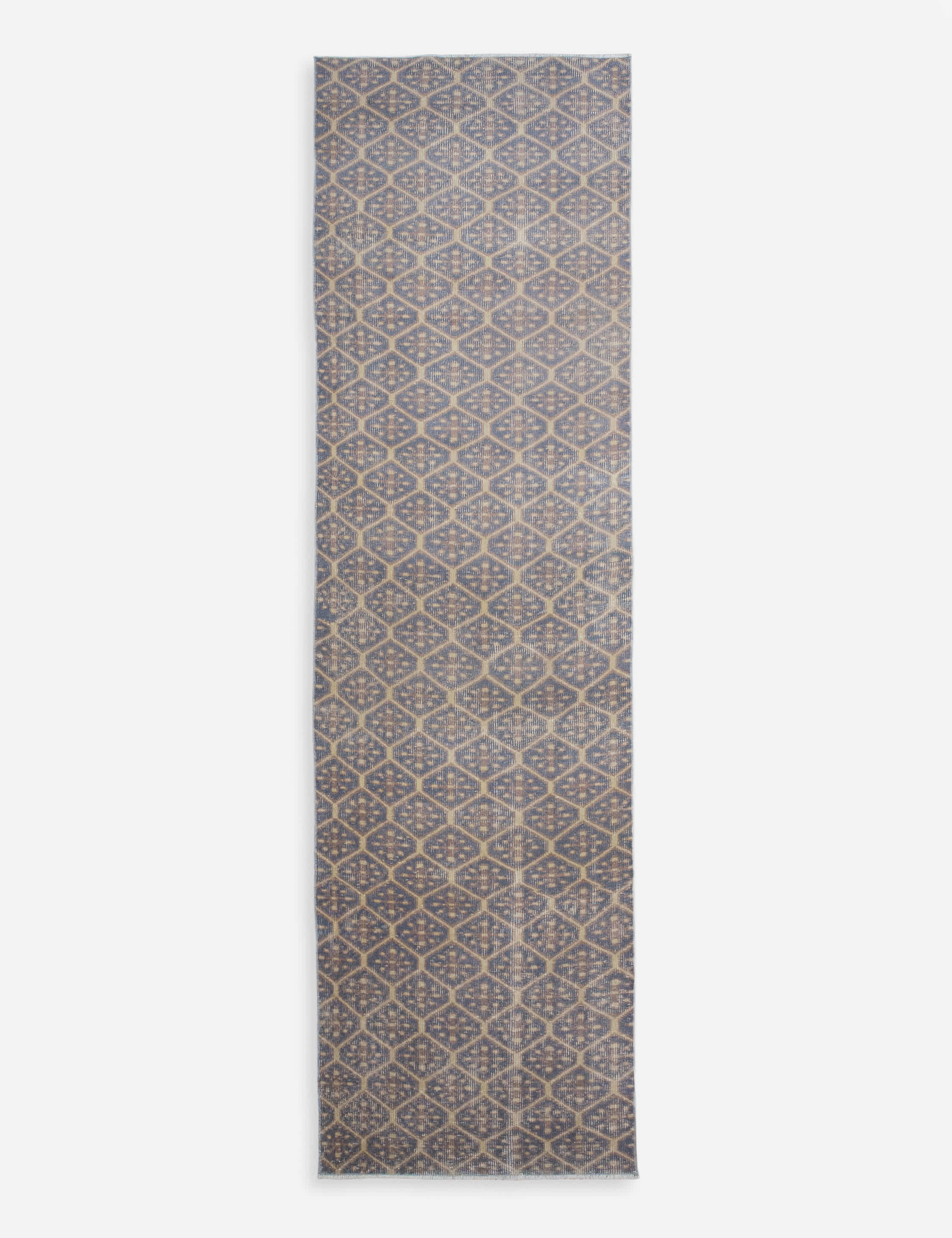 Vintage Turkish Hand-Knotted Wool Runner Rug No. 317, 2'6" x 10'10"