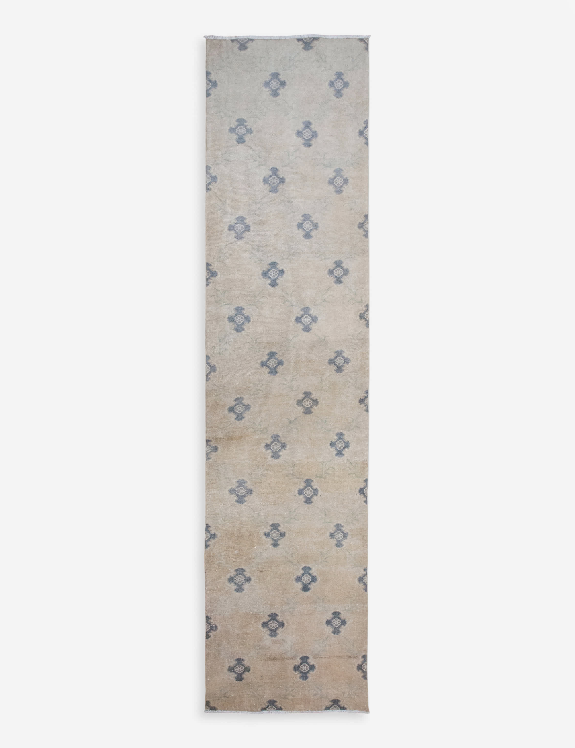 Vintage Turkish Hand-Knotted Wool Runner Rug No. 321, 2'4" x 10'4"
