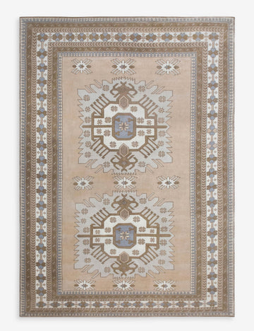 Vintage Turkish Hand-Knotted Wool Rug No. 600, 7'12" x 12'3"