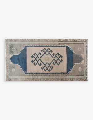 Vintage Turkish Hand-Knotted Wool Mini Rug No. 311, 1'5