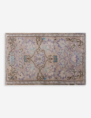 Vintage Turkish Hand-Knotted Wool Mini Rug No. 313, 1'11
