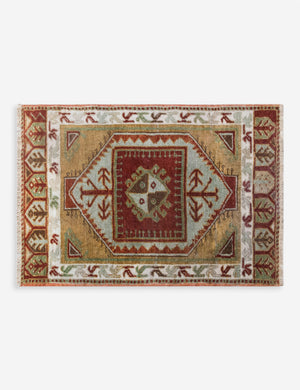 Vintage Turkish Hand-Knotted Wool Mini Rug No. 315, 1'9