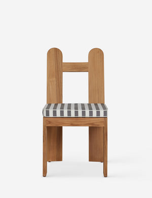 Abbot solid teak sculptural outdoor dining chair by Sarah Sherman Samuel.