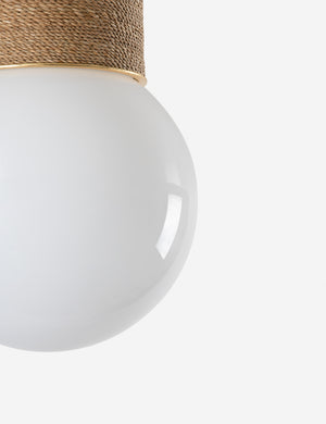 Jahan coastal rope wrapped flush mount light.