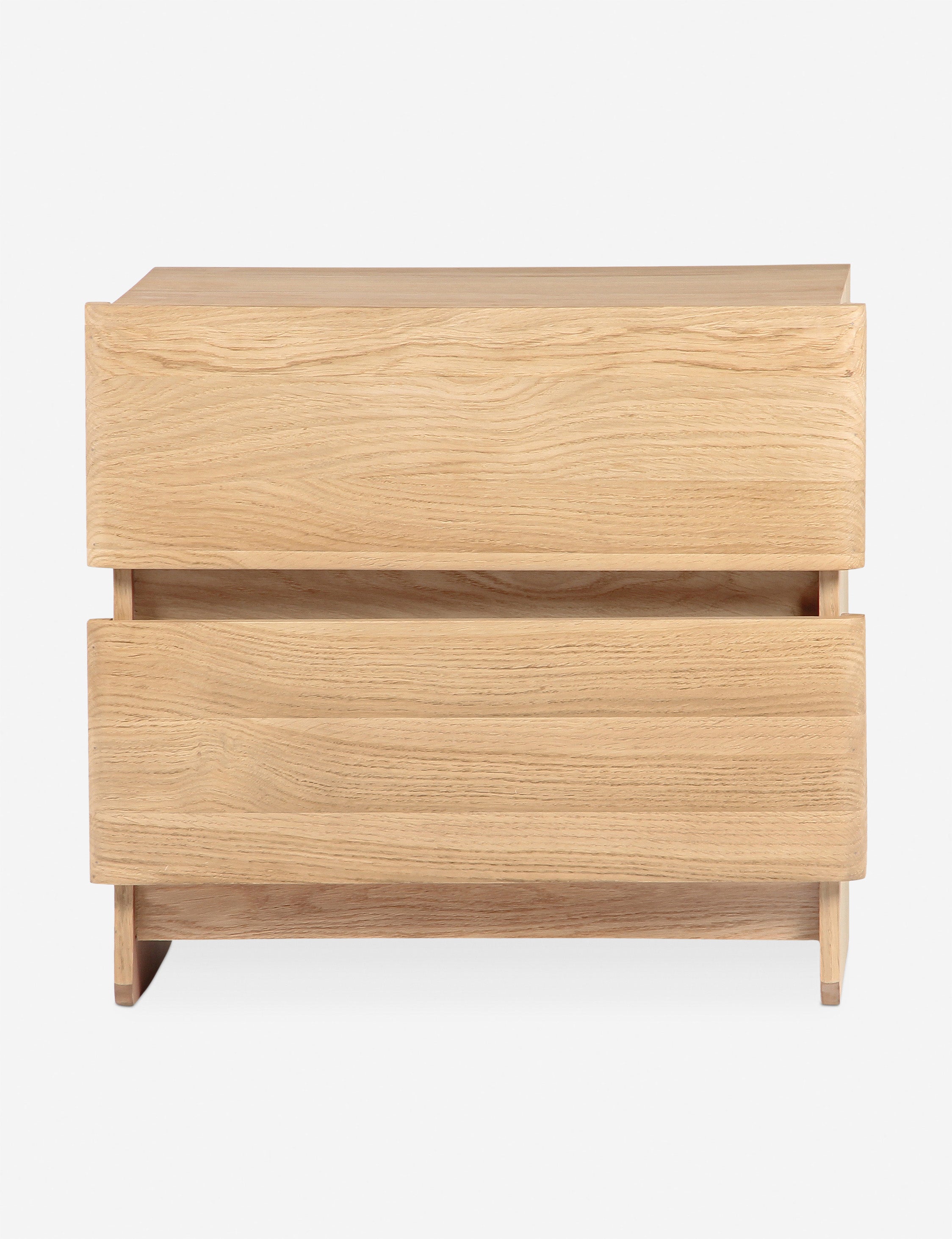 #color::natural | Mikiya modern natural oak 2-drawer nightstand