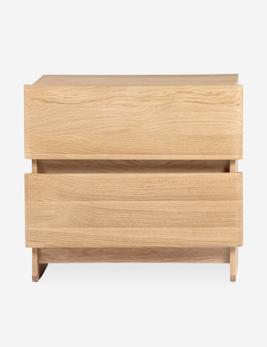 Mikiya modern natural oak 2-drawer nightstand