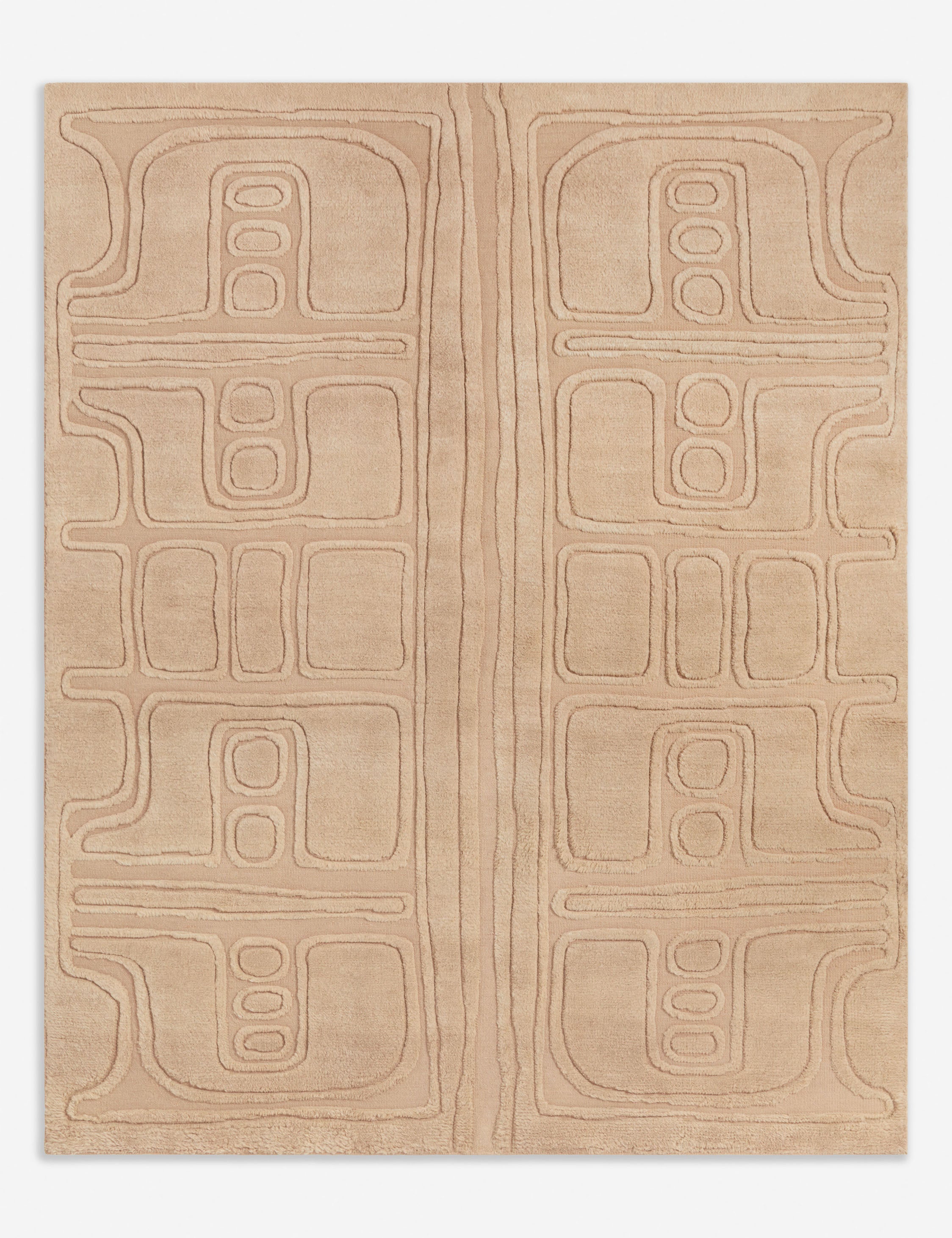 #size::6--x-9- #size::8--x-10- #size::9--x-12- #size::10--x-14- #size::12--x-15- | Bosa abstract design hand-knotted wool rug.
