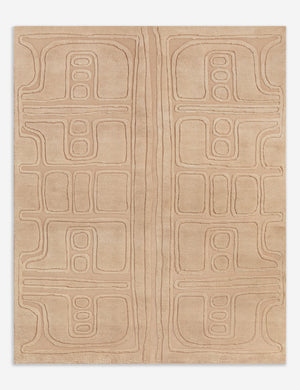 Bosa abstract design hand-knotted wool rug.