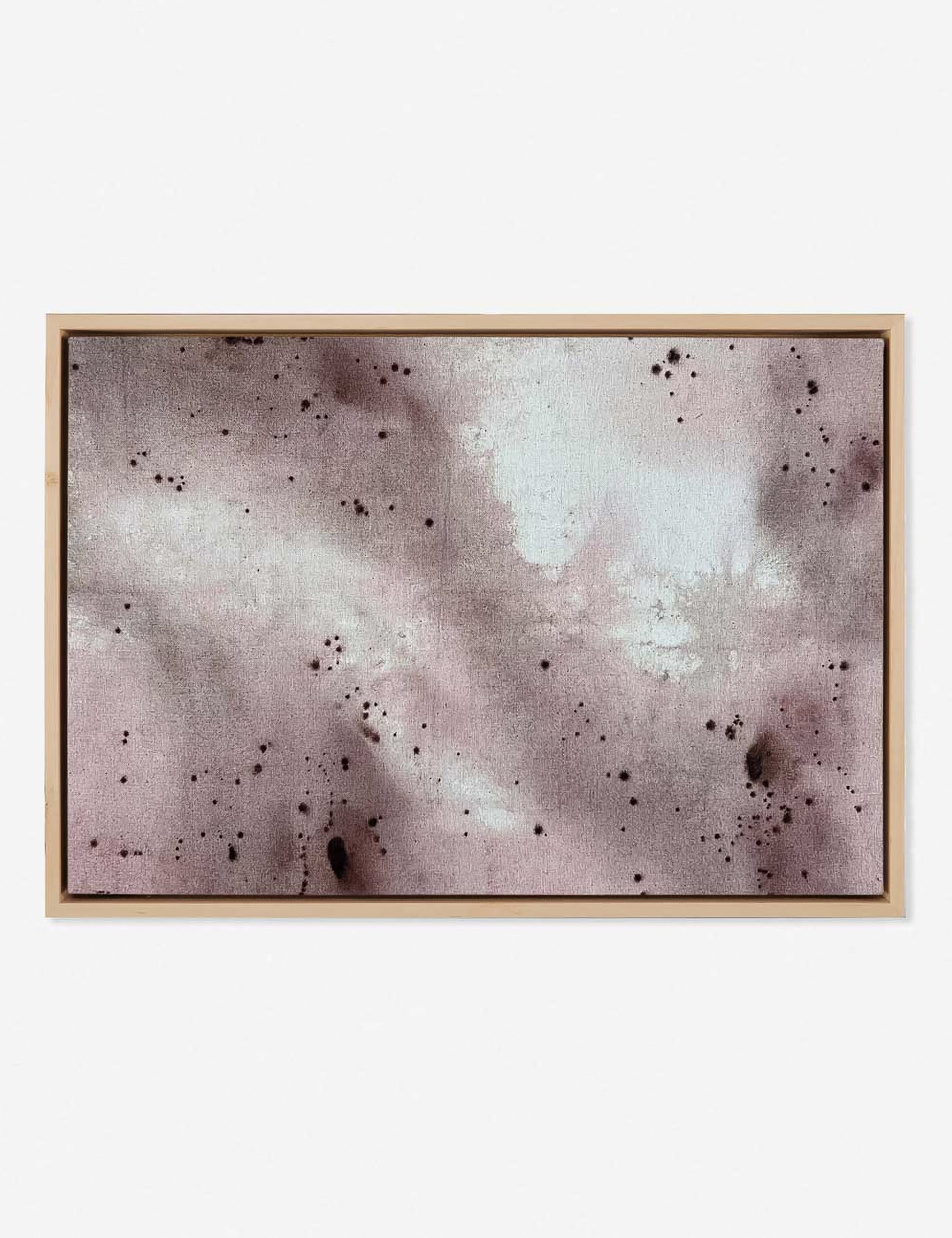 | Neutral Abstract No. 33 one-of-a-kind neutral-toned Wall Art in a maple frame by Visual Contrast