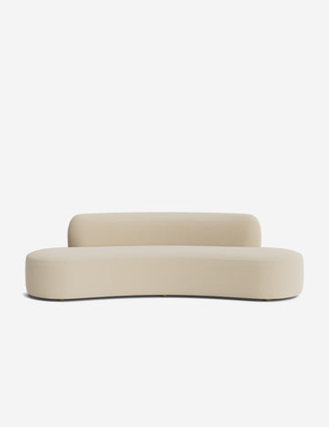 Open Box: Cara Sofa,Cream Performance Basketweave 108"W