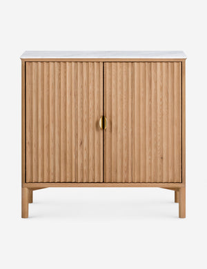 Matija marble top, reeded door front cabinet