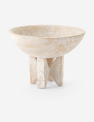 Loire geometric footed ceramic bowl by Lemiuex et Cie.