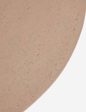 Close up of the Carr modern round fluted base coffee table.