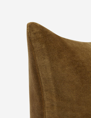 Corner of Charlotte Toast Brown Lumbar Velvet Pillow